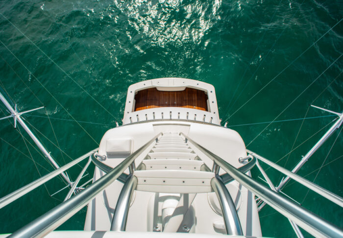 viking sportfish cockpit and tower view