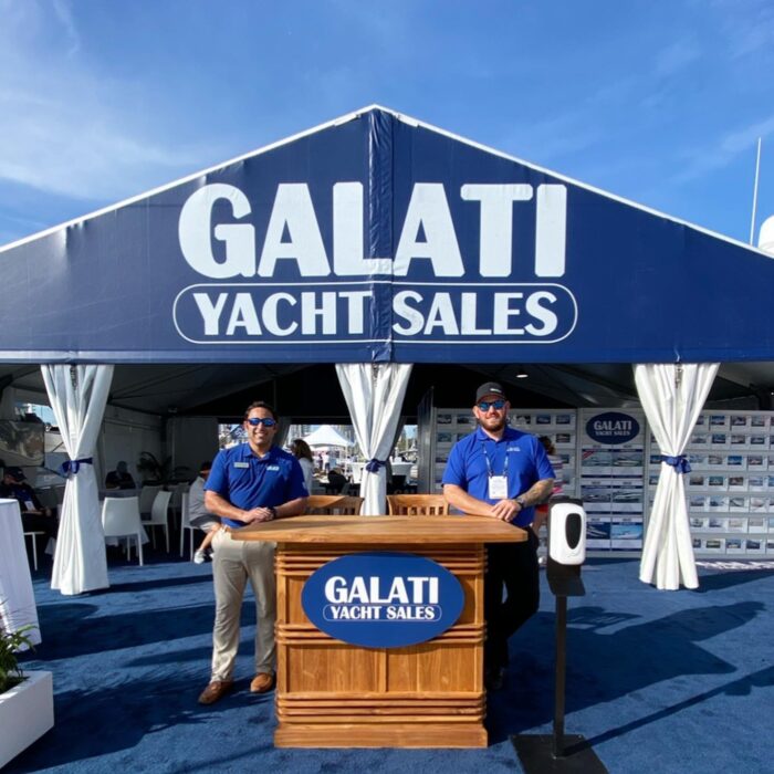 Galati Yacht Sales boat show tent 