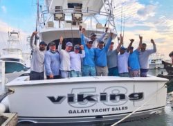 Team Galati aboard Viking Yachts 58C