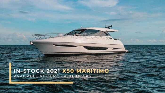In-Stock 2021 X50 Maritimo Yacht at our St. Pete Docks